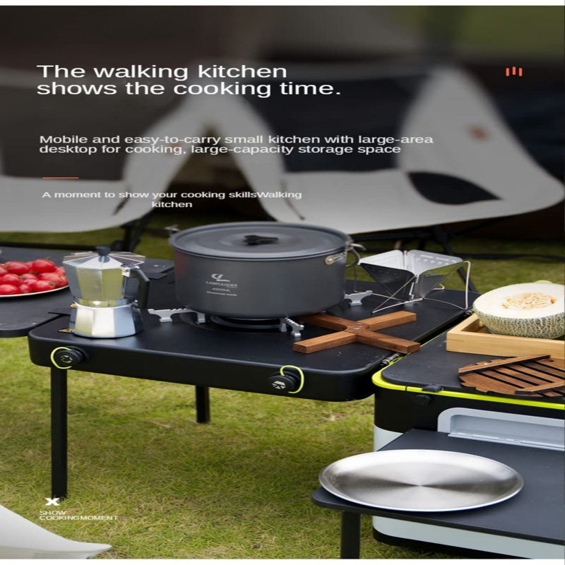 c&g outdoors Outdoor Camping Kitchen Station, Movable Folding Camping